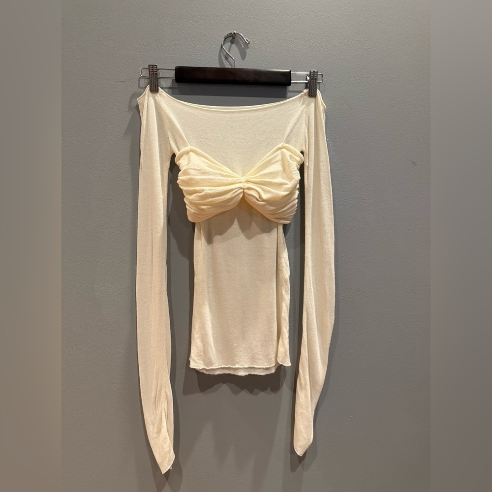 Off the Shoulder Bow Bandeaux Top - Picture 3 of 9